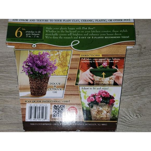 *5 for‎ $25* 6" Flower Planter Pot Sox Stretchable Fabric Cover Home Garden - Picture 6 of 6